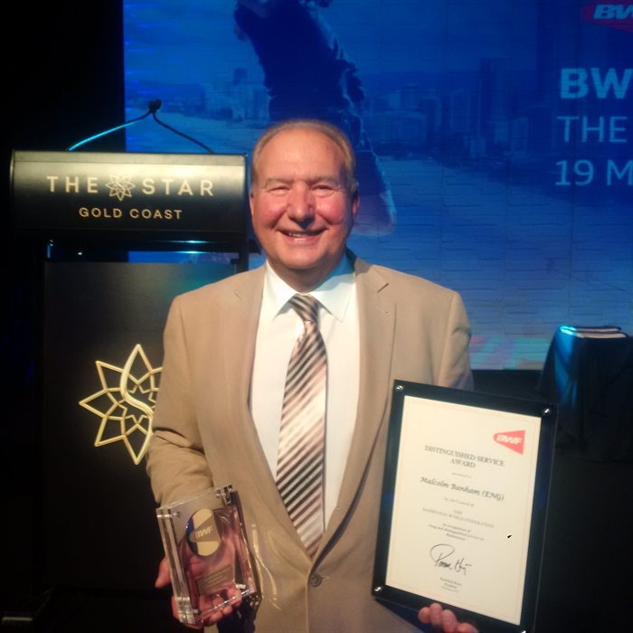 Malcolm Banham Honoured by BWF